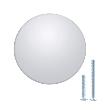 South Main Hardware Round Flat Cabinet Knob, 1.37" Diameter, Polished Chrome, 10PK SH745-PC-10